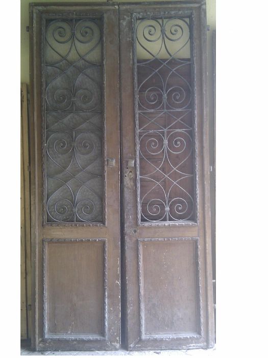 door with grille