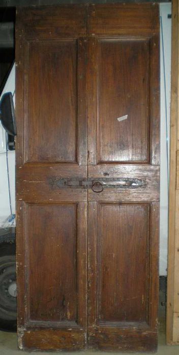 porte rustique en bois de peuplier